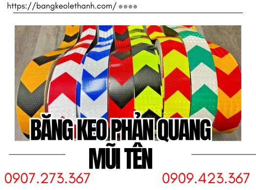 Sỉ băng keo phản quang mũi tên giá rẻ