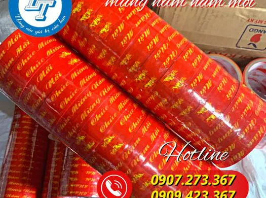 BĂNG KEO CHÚC MỪNG NĂM MỚI 12MM CƠ SỞ CUNG CẤP UY TÍN