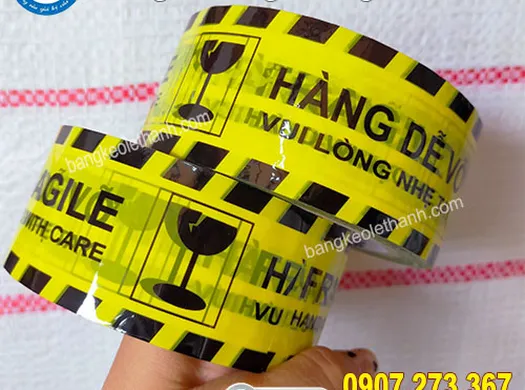 BĂNG KEO LOGO HÀNG DỄ VỠ - 6 CUỘN/ CÂY CHẤT LƯỢNG SIÊU BÁM DÍNH