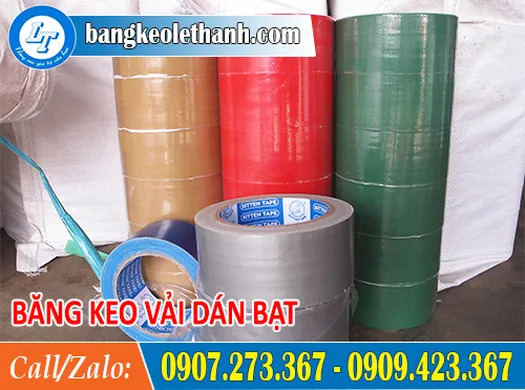 BĂNG KEO VẢI XÁM, VÀNG, TRẮNG, XANH DƯƠNG, XANH LÁ, ĐỎ DÁN BẠT