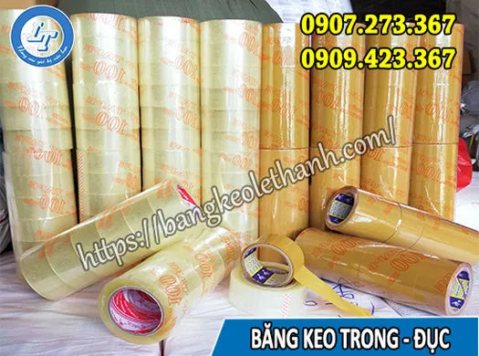 CẮT BĂNG KEO TRONG, ĐỤC DÁN THÙNG THEO YÊU CẦU