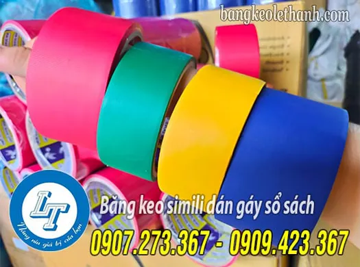 DÁN GÁY SỔ SÁCH BẰNG BĂNG KEO SIMILI 3F6; 4F8; 8F ĐỦ MÀU SẮC