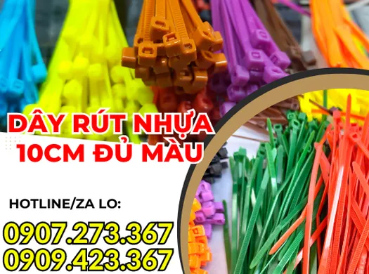 Dây rút nhựa 10cm đủ màu giá rẻ