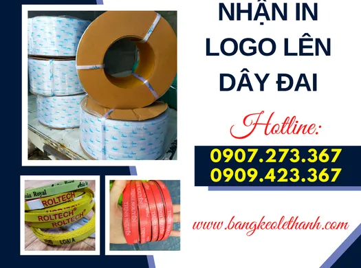 Nhận in logo lên dây đai giá ưu đãi tiết kiệm