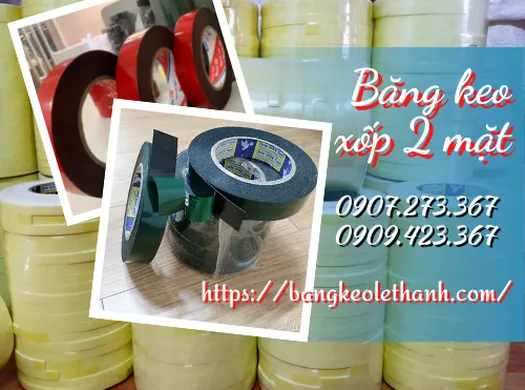 Nhập giá rẻ băng keo xốp 2 mặt 2f4 lõi 2 li cây 10 cuộn
