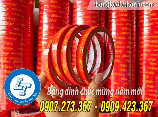 SẢN XUẤT BĂNG DÍNH CHÚC MỪNG NĂM MỚI GIÁ RẺ TẠI XƯỞNG
