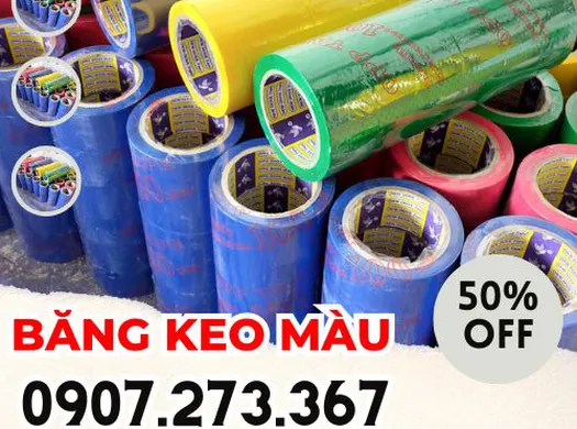 SẢN XUẤT BĂNG KEO MÀU XANH, ĐỎ, VÀNG, CAM NHIỀU KÍCH THƯỚC TÙY YÊU CẦU