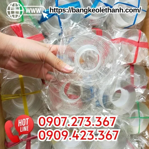 BĂNG DÍNH TRONG SUỐT HAI MẶT ĐA NĂNG