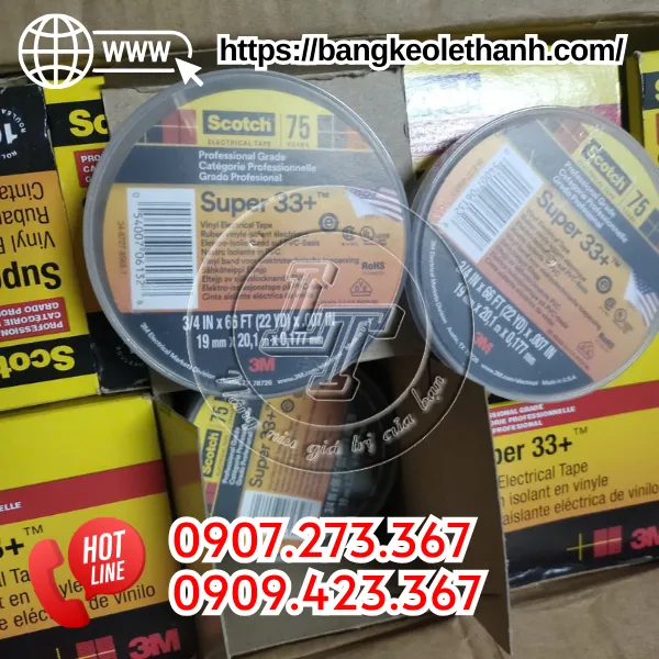 BĂNG KEO ĐIỆN 3M SCOTCH SUPER 33+