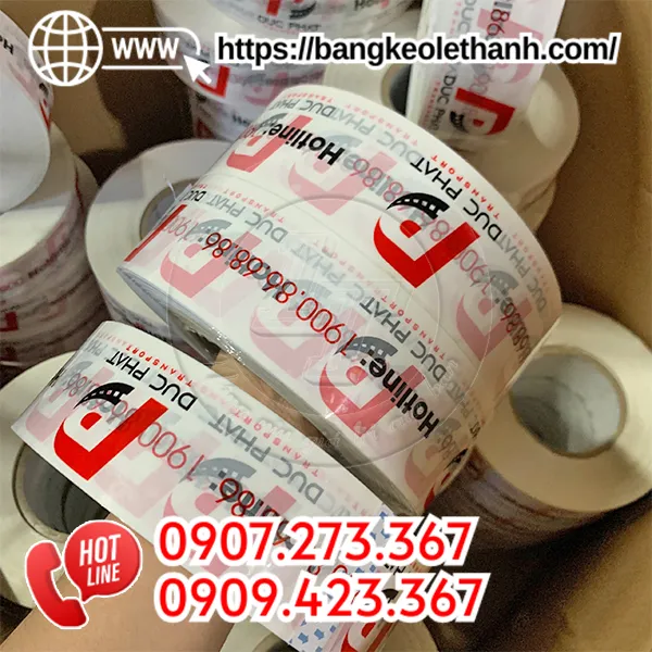 BĂNG KEO IN LOGO NỀN MÀU