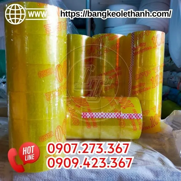 BĂNG KEO TRONG MÀU VÀNG CHANH
