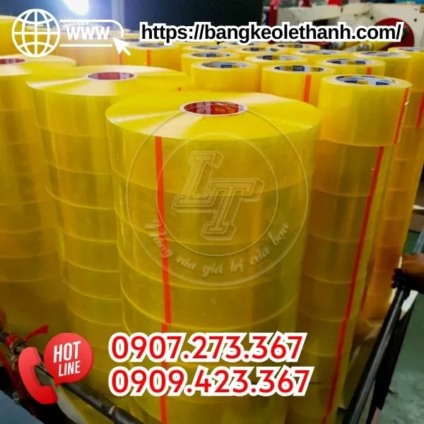 BĂNG KEO TRONG MÀU VÀNG CHANH