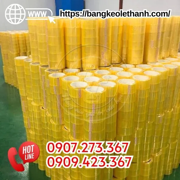 BĂNG KEO TRONG MÀU VÀNG CHANH