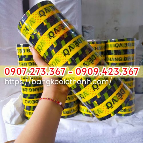 Băng keo in chữ hàng dễ vỡ cây 6 cuộn Băng keo in chữ hàng dễ vỡ cây 6 cuộn