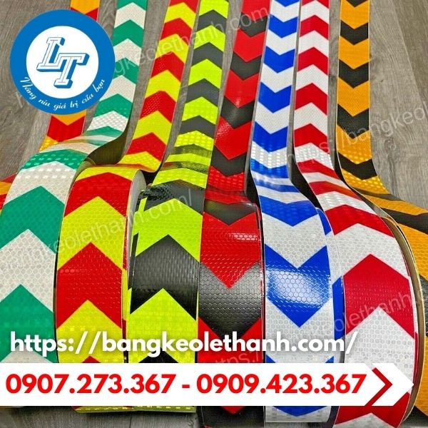 Băng keo phản quang cảnh báo đủ màu sắc Băng keo phản quang cảnh báo đủ màu sắc