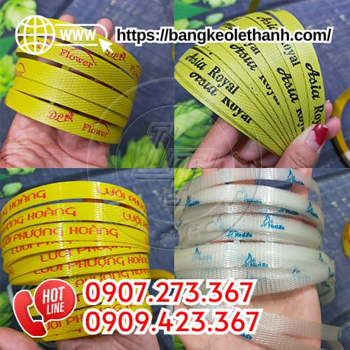 Dây đai in logo nẹp thùng đủ màu