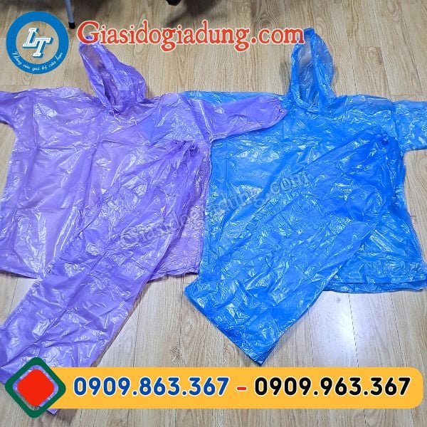áo mưa dùng 1 lần dạng bộ giá rẻ nhiều màu đẹp
