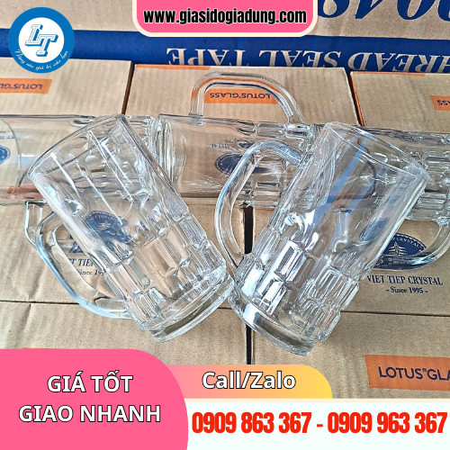 bán ly thuy tinh có quai đẹp uống bia đủ dung tích giá sỉ rẻ tận gốc