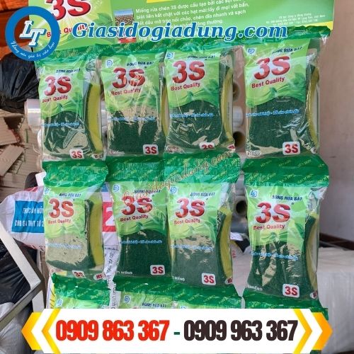bán sỉ lẻ mút xốp rửa chén 3s giá rẻ giao nhanh toàn quốc