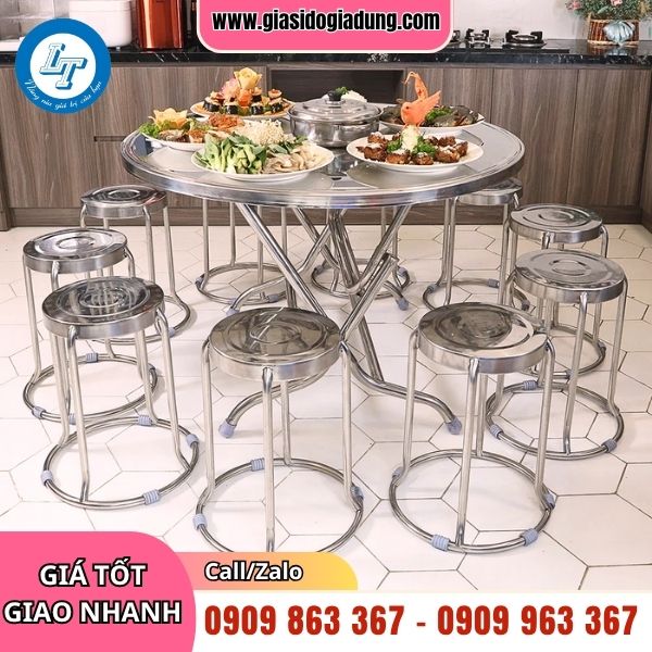 báo giá sỉ bộ bàn ghế inox giá rẻ chất lượng cao