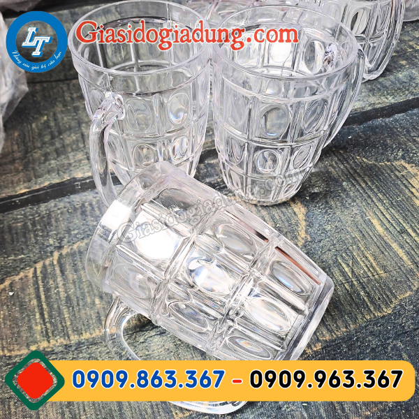 báo giá sỉ lốc 12 ly nhựa trong suốt có quai giá rẻ cho đại lý