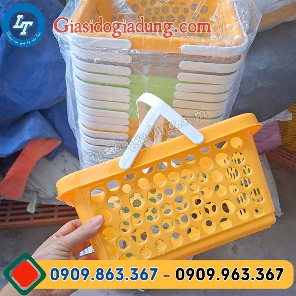 báo giá sỉ rẻ giỏ nhựa 2 quai đựng đồ mini tại xưởng tphcm