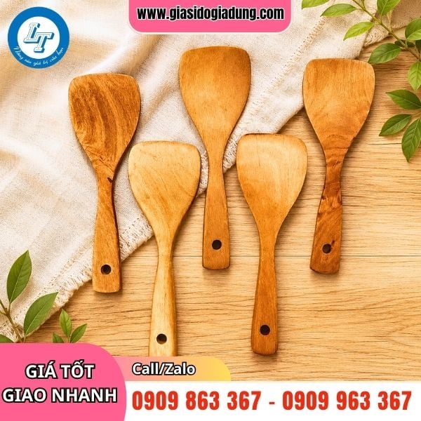 báo giá sỉ rẻ sạn xẻng xào bằng gỗ chất lượng cao