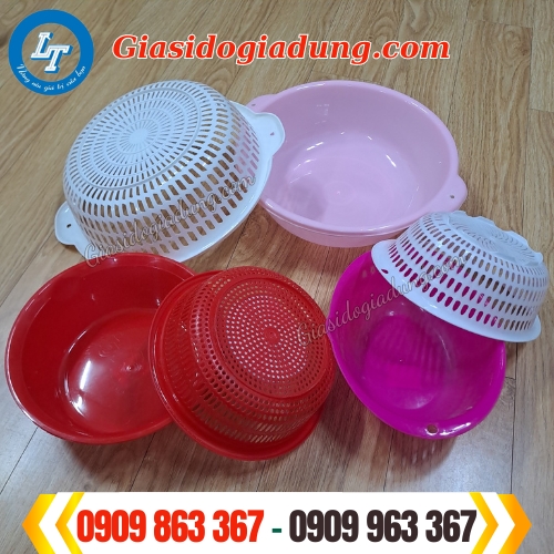 báo giá sỉ sêt rổ nhựa kèm thau đủ loại