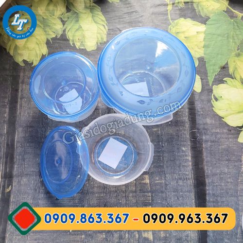 báo giá sỉ thố nhựa tròn có nắp đựng thực phẩm