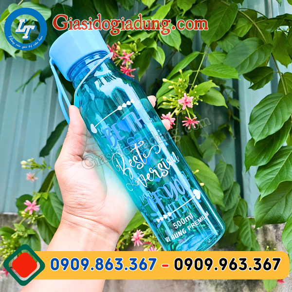 bình nước đi học cho bé 500ml có vạch chia ml giá sỉ hcm