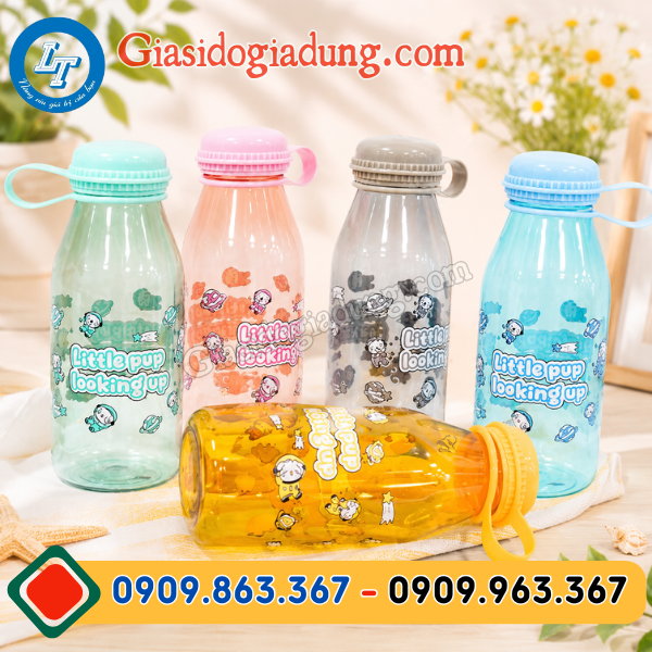 bình nước đi học cho bé 500ml họa tiết dễ thương sỉ thùng 24 cái giá xưởng