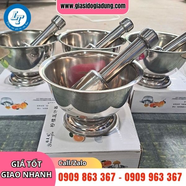 bộ cối chày inox đủ size giá sỉ rẻ cho đại lý