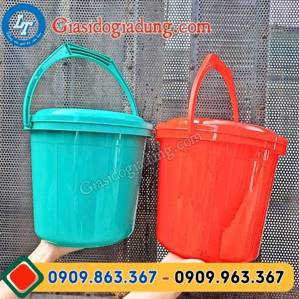 bỏ sỉ xô nhựa 10 lít giá rẻ đủ màu cho đại lý