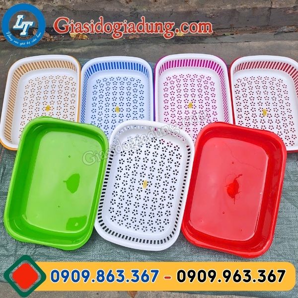 bộ thau rổ chữ nhật giá sỉ siêu rẻ toàn quốc