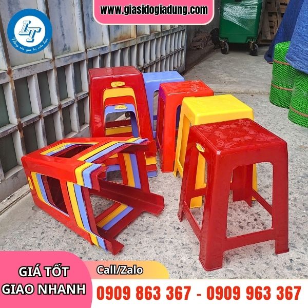 chỗ mua ghế nhựa cao giá sỉ đủ màu