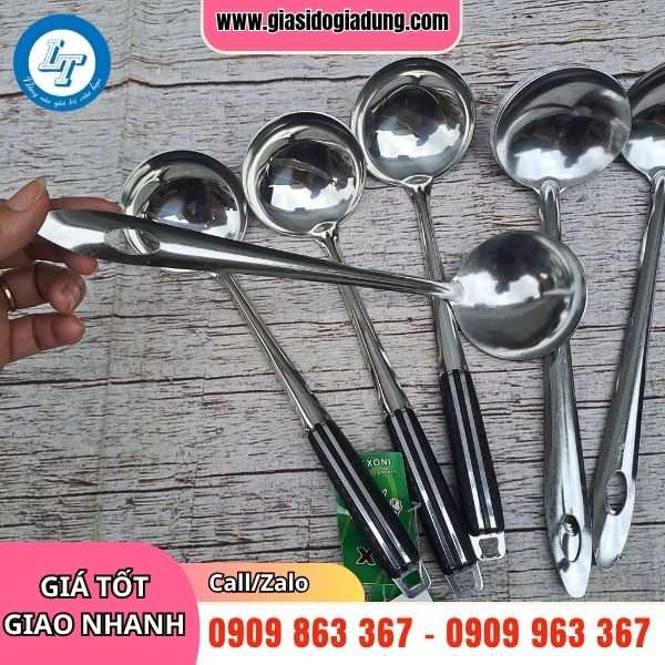 chuyên sỉ giá rẻ vá múc canh inox hàng đẹp đủ kích cỡ mẫu mã