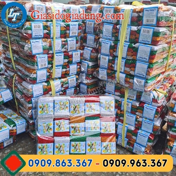 công ty bỏ sỉ miếng rửa chén kim tuyến đủ màu giá rẻ nhất miền nam