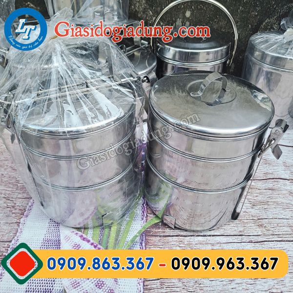 cung cấp sỉ camen inox đựng cơm 3 tầng giá rẻ nhất thị trường