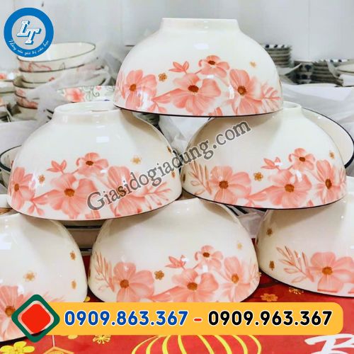 cung cấp sỉ lẻ chén sứ ăn cơm họa tiết đẹp