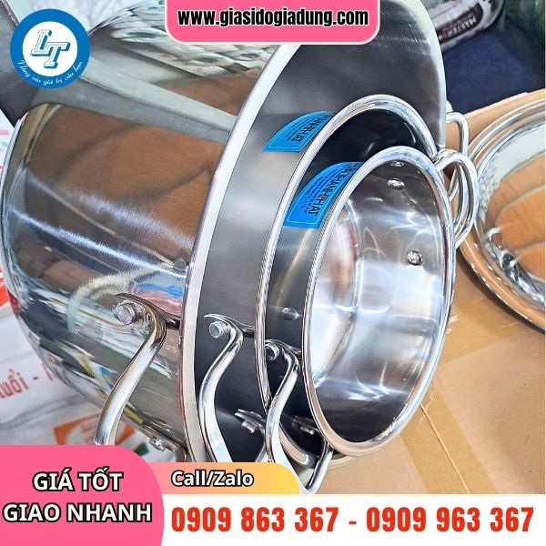 cung cấp sỉ rẻ bộ nồi inox 3 đáy giá tốt miền nam