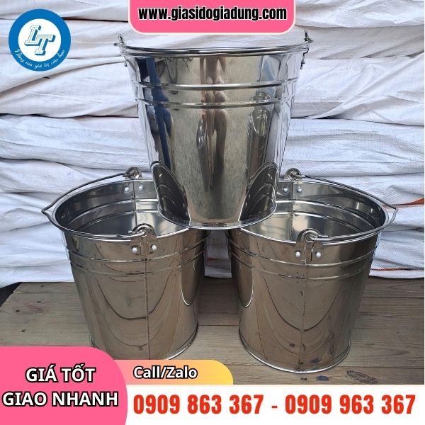 cung cấp số lượng lớn xô inox 10 lít giá sỉ tại tphcm