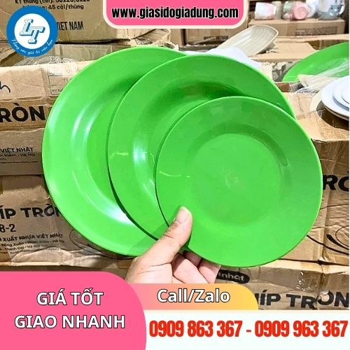 đĩa nhựa melamine giá sỉ đủ màu đủ size tại tphcm