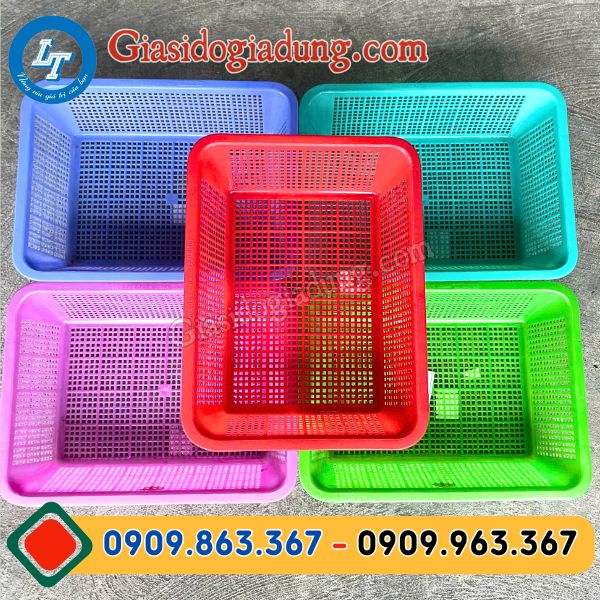 điếm mua sỉ rẻ rổ nhựa chữ nhật giá xưởng miền nam