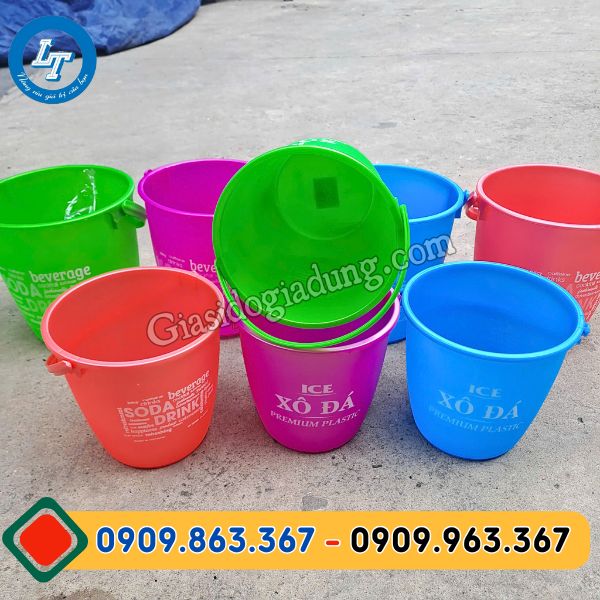 điểm sản xuất và bỏ sỉ xô đựng đá nhựa và inox giá rẻ hấp dẫn