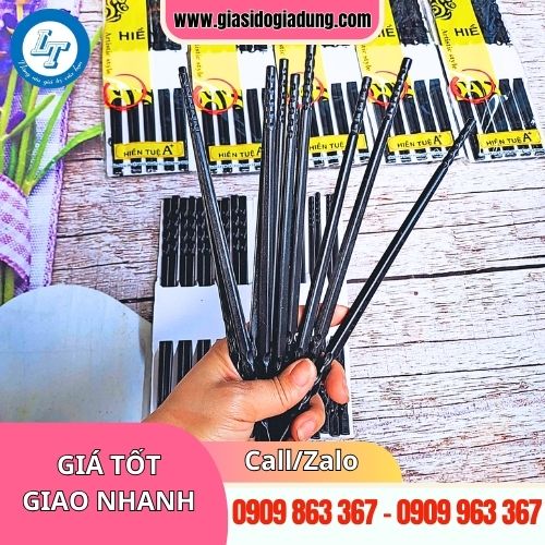 đũa nhựa đen cao cấp giá sỉ set 10 đôi