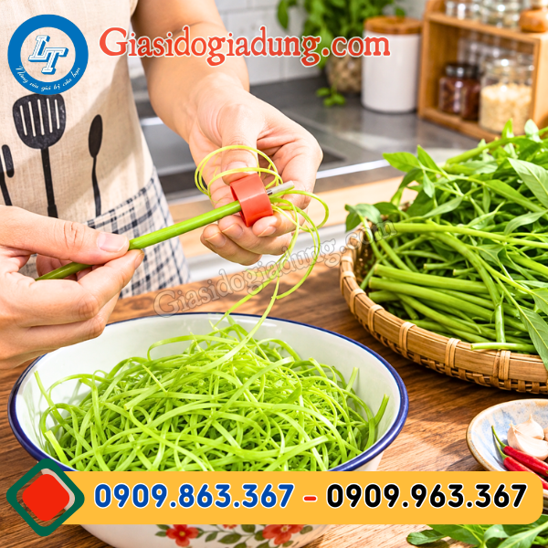 dụng cụ bào sợi rau muống nhanh gọn tiện lợi đẹp mắt