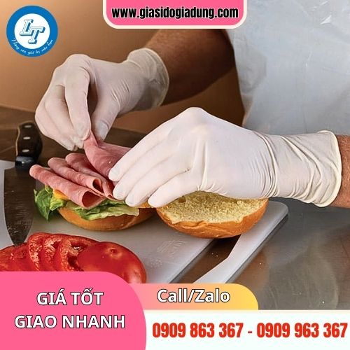 găng tay cao su mỏng dùng 1 lần nấu ăn giá sỉ hộp 50 đôi