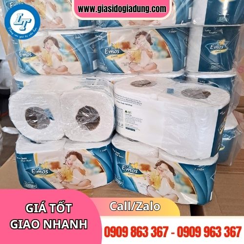 giấy vệ sinh emos giá rẻ bịch 2 cuôn