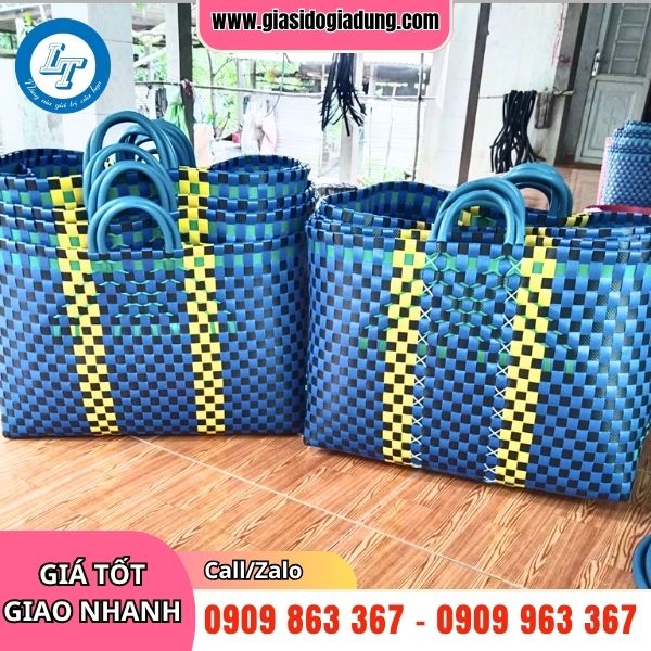 giỏ nhựa đan giá sỉ đủ mẫu