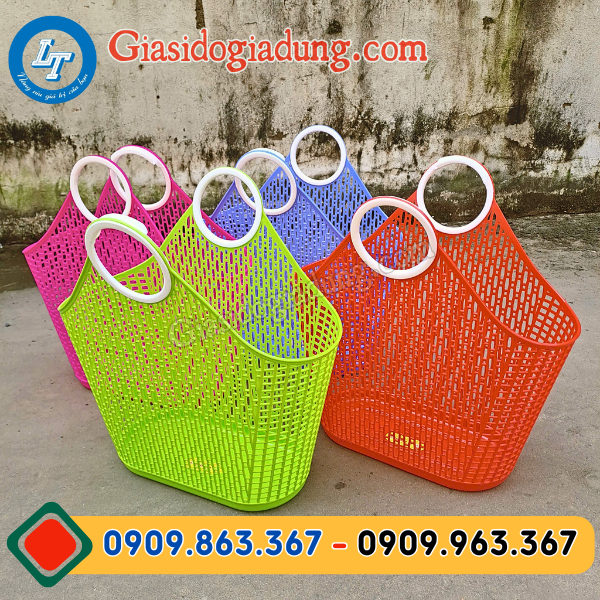 giỏ nhựa đi chợ dáng thái dễ sử dụng giá sỉ hcm